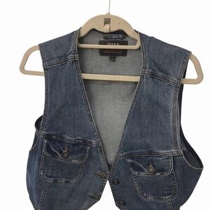 Torrid Blue Denim Vest with Pockets